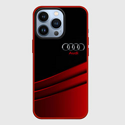 Чехол iPhone 13 Pro AUDI carbon metal