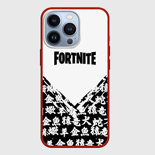 Чехол iPhone 13 Pro Fortnite japan game / 3D-Красный – фото 1