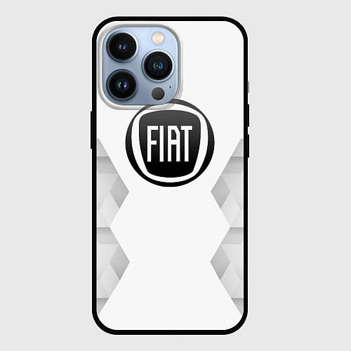 Чехол iPhone 13 Pro Fiat white poly / 3D-Черный – фото 1