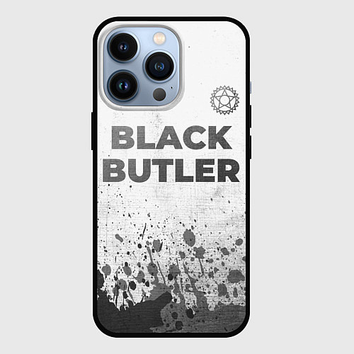 Чехол iPhone 13 Pro Black Butler - white gradient посередине / 3D-Черный – фото 1