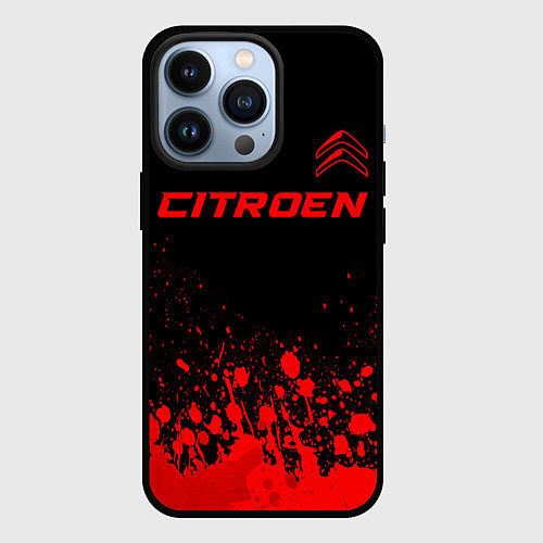 Чехол iPhone 13 Pro Citroen - red gradient посередине / 3D-Черный – фото 1