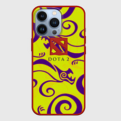 Чехол для iPhone 13 Pro DOTA2 dragon, цвет: 3D-красный