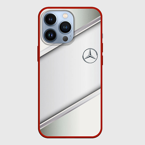 Чехол iPhone 13 Pro Mercedes benz metalic collection / 3D-Красный – фото 1