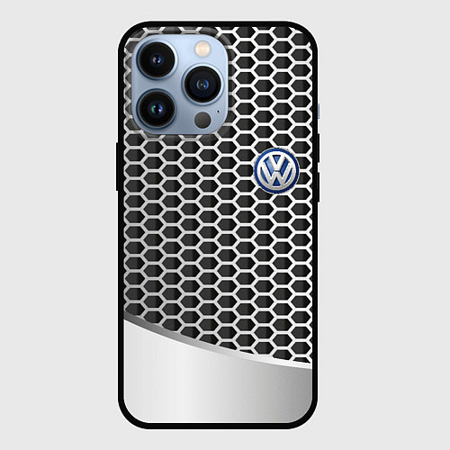 Чехол iPhone 13 Pro Volkswagen metal motors / 3D-Черный – фото 1