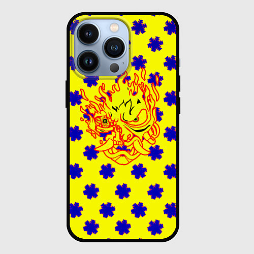 Чехол iPhone 13 Pro Samurai fire logo steel / 3D-Черный – фото 1