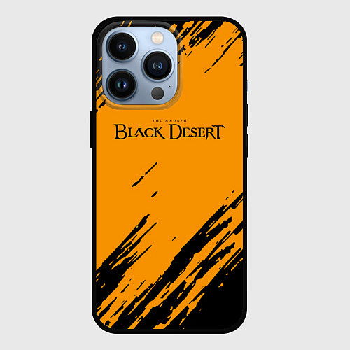 Чехол iPhone 13 Pro Black desert краски абстракция / 3D-Черный – фото 1
