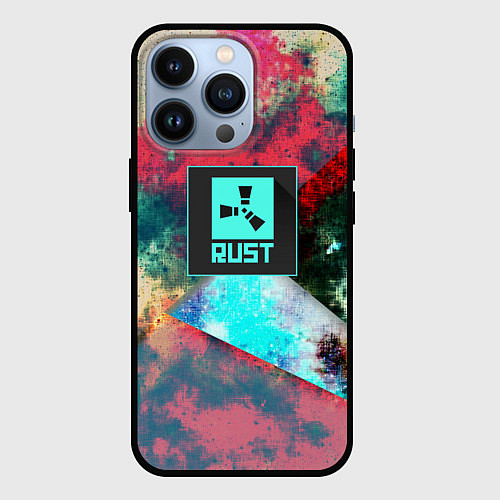 Чехол iPhone 13 Pro RUST geometry color / 3D-Черный – фото 1