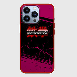 Чехол для iPhone 13 Pro Теккен трещины, цвет: 3D-красный