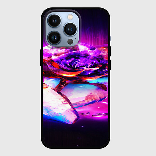 Чехол iPhone 13 Pro Неоновые абстракция краски / 3D-Черный – фото 1