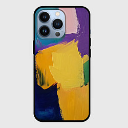 Чехол для iPhone 13 Pro Мазки красок, цвет: 3D-черный