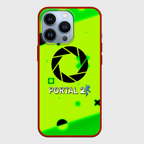 Чехол iPhone 13 Pro Portal 2 geometry steel / 3D-Красный – фото 1