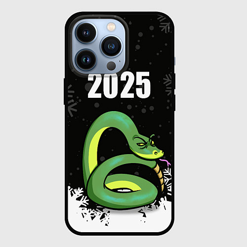 Чехол iPhone 13 Pro Змея - 2025 / 3D-Черный – фото 1