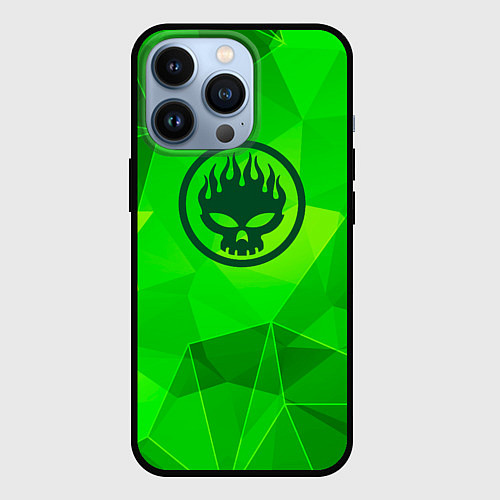 Чехол iPhone 13 Pro The Offspring green poly / 3D-Черный – фото 1