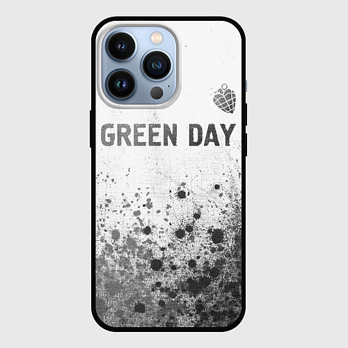 Чехол iPhone 13 Pro Green Day - white gradient посередине / 3D-Черный – фото 1