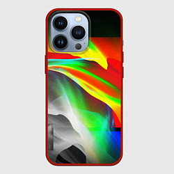 Чехол для iPhone 13 Pro Текстура краски, цвет: 3D-красный