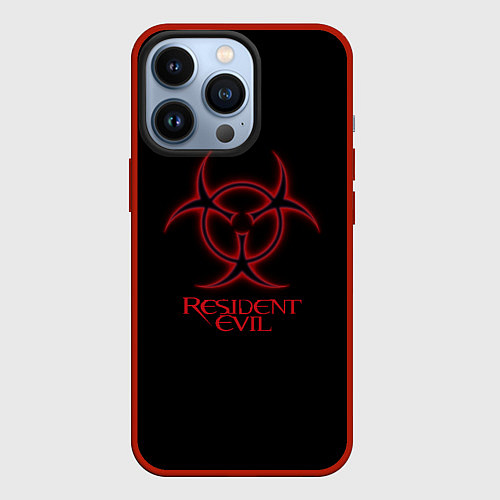 Чехол iPhone 13 Pro Resident evil biohazard logo / 3D-Красный – фото 1