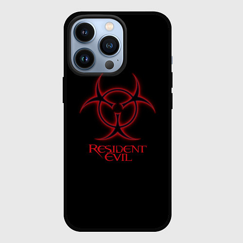 Чехол iPhone 13 Pro Resident evil biohazard logo / 3D-Черный – фото 1