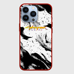 Чехол iPhone 13 Pro Cyberpunk 2077 fire black