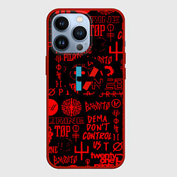 Чехол iPhone 13 Pro Twenty one pilots pattern rock steel