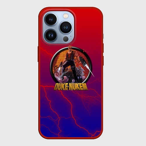 Чехол iPhone 13 Pro Duke Nukem storm / 3D-Красный – фото 1