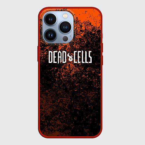Чехол iPhone 13 Pro Dead Cells брызги красок текстура / 3D-Красный – фото 1