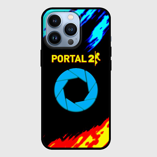 Чехол iPhone 13 Pro Portal лёд и пламя / 3D-Черный – фото 1