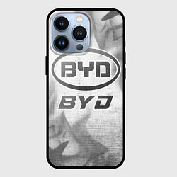 Чехол для iPhone 13 Pro BYD - white gradient, цвет: 3D-черный