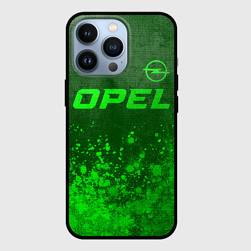 Чехол iPhone 13 Pro Opel - green gradient посередине / 3D-Черный – фото 1