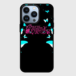 Чехол iPhone 13 Pro Bullet for my valentine бабочки