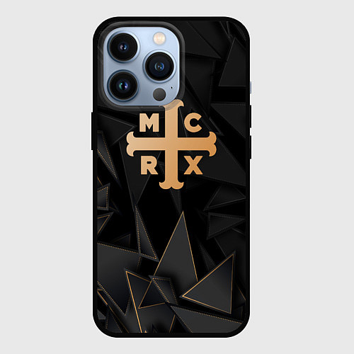 Чехол iPhone 13 Pro My Chemical Romance golden poly / 3D-Черный – фото 1