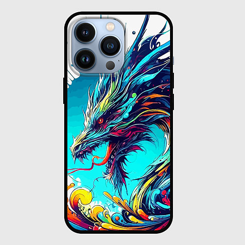 Чехол iPhone 13 Pro Japanese dragon - tattoo irezumi / 3D-Черный – фото 1