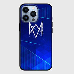 Чехол iPhone 13 Pro Watch Dogs blue poly