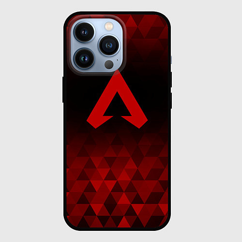 Чехол iPhone 13 Pro Apex Legends red poly / 3D-Черный – фото 1