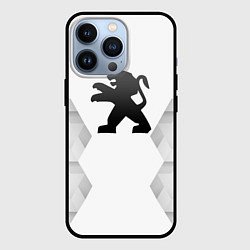 Чехол iPhone 13 Pro Peugeot white poly