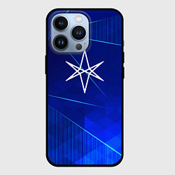 Чехол для iPhone 13 Pro Bring Me the Horizon blue poly, цвет: 3D-черный