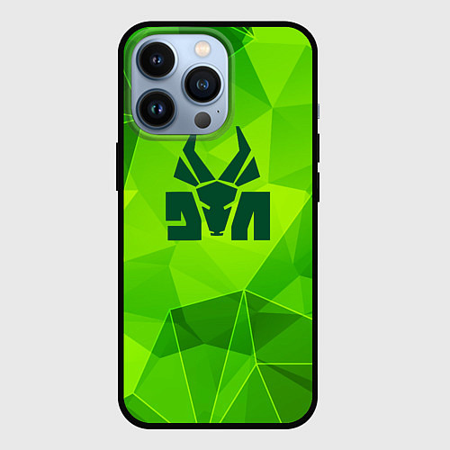 Чехол iPhone 13 Pro Die Antwoord green poly / 3D-Черный – фото 1