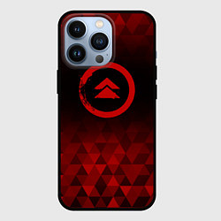 Чехол iPhone 13 Pro Ghost of Tsushima red poly