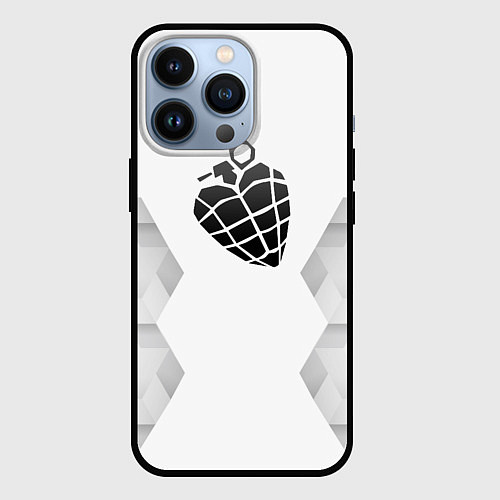 Чехол iPhone 13 Pro Green Day white poly / 3D-Черный – фото 1