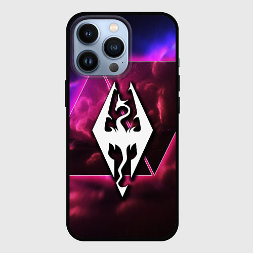 Чехол iPhone 13 Pro The Elder Scrolls neon game / 3D-Черный – фото 1