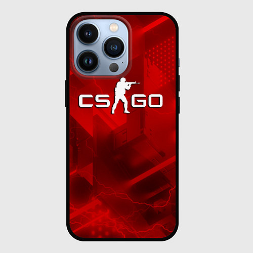 Чехол iPhone 13 Pro CSGO абстракция / 3D-Черный – фото 1