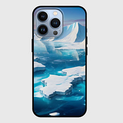Чехол для iPhone 13 Pro Арктика льдины, цвет: 3D-черный