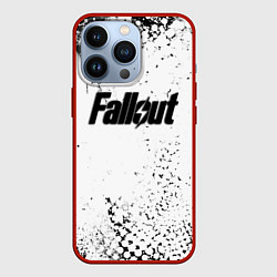 Чехол для iPhone 13 Pro Fallout game краски, цвет: 3D-красный