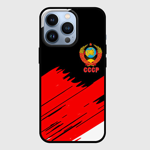 Чехол iPhone 13 Pro СССР краски абстрактные текстура / 3D-Черный – фото 1
