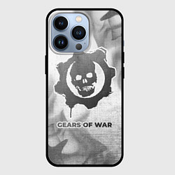 Чехол для iPhone 13 Pro Gears of War - white gradient, цвет: 3D-черный