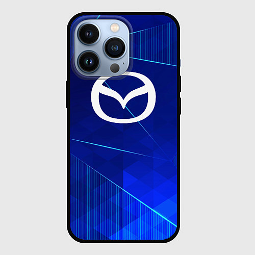 Чехол iPhone 13 Pro Mazda blue poly / 3D-Черный – фото 1