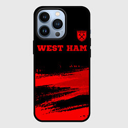 Чехол для iPhone 13 Pro West Ham - red gradient посередине, цвет: 3D-черный