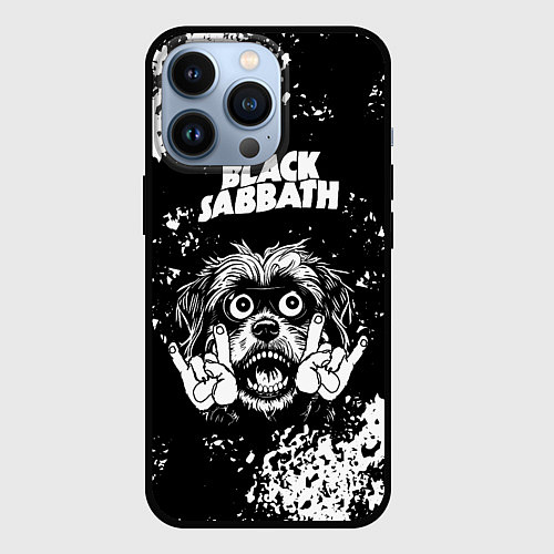 Чехол iPhone 13 Pro Black Sabbath рок пес / 3D-Черный – фото 1