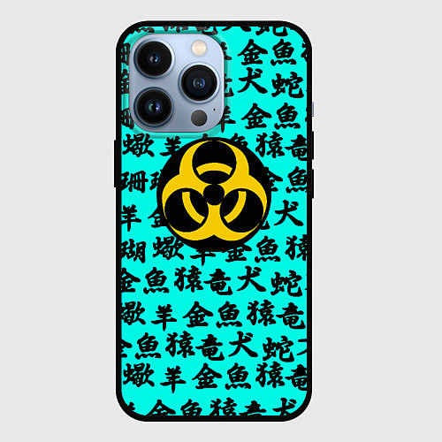 Чехол iPhone 13 Pro Resident Evil japan pattern / 3D-Черный – фото 1