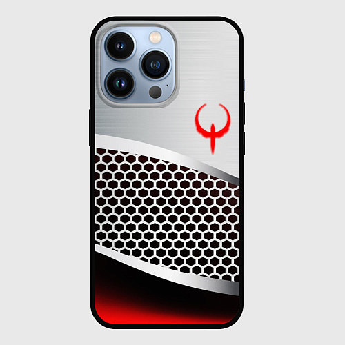 Чехол iPhone 13 Pro Quake metal steel / 3D-Черный – фото 1
