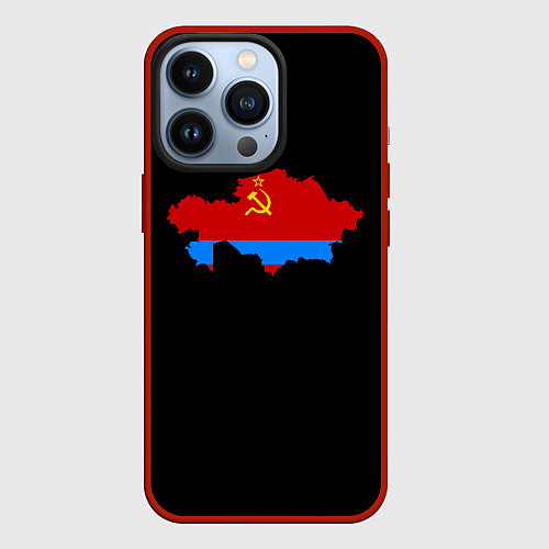 Чехол iPhone 13 Pro СССР и Россия / 3D-Красный – фото 1